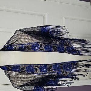 Floral Knit Scarf/shawl